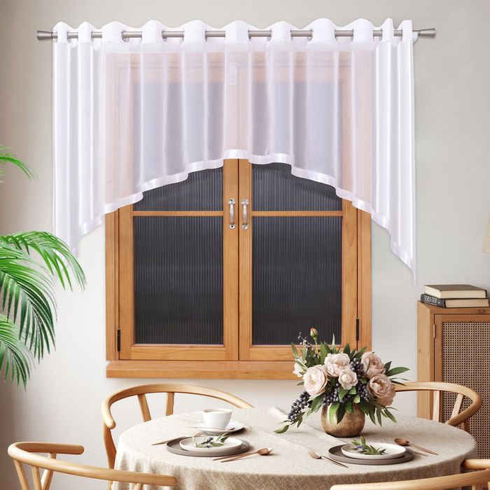 ‼️WYPRZEDAŻ ‼️Firana biała na przelotkach