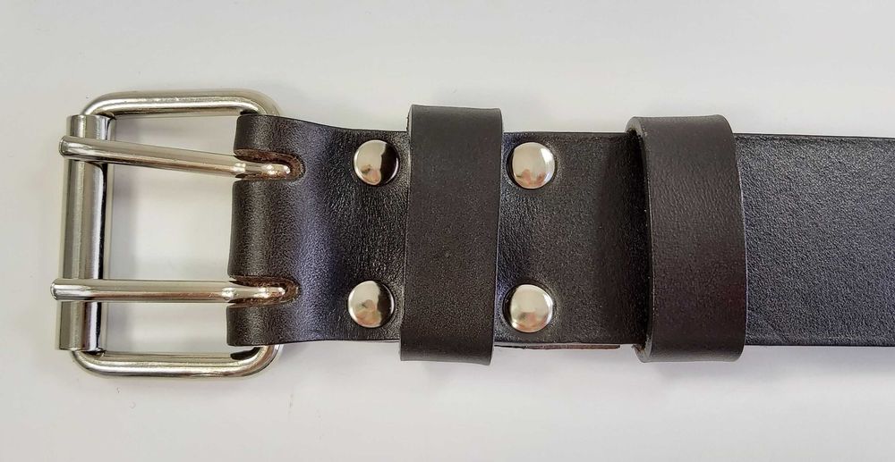 Solidny i Trwały Pas Wojskowy Szeregowca R2 Gruba Skóra Brąz 115cm