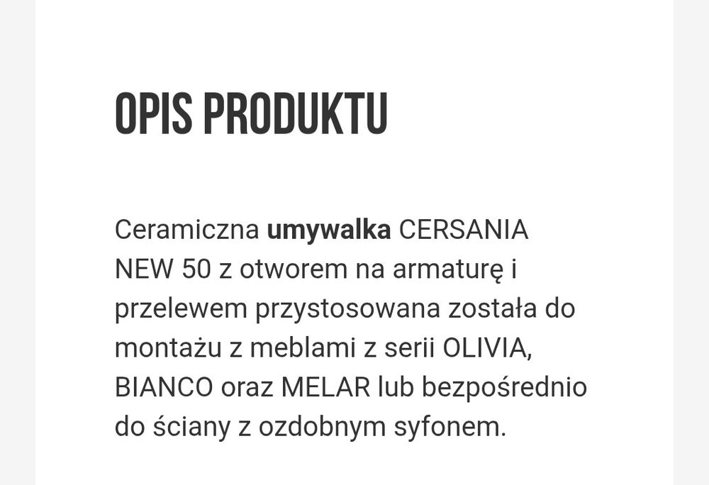 Umywalka Cersanit