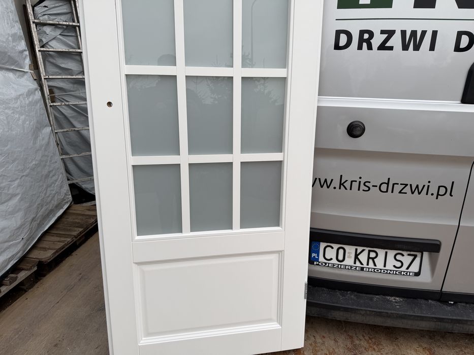Drzwi wewnętrzne drewniane OD RĘKI Biale szpros francuski Cała Polska