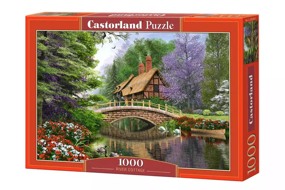 Puzzle 1000 elementów. Domek nad rzeką. Castorland