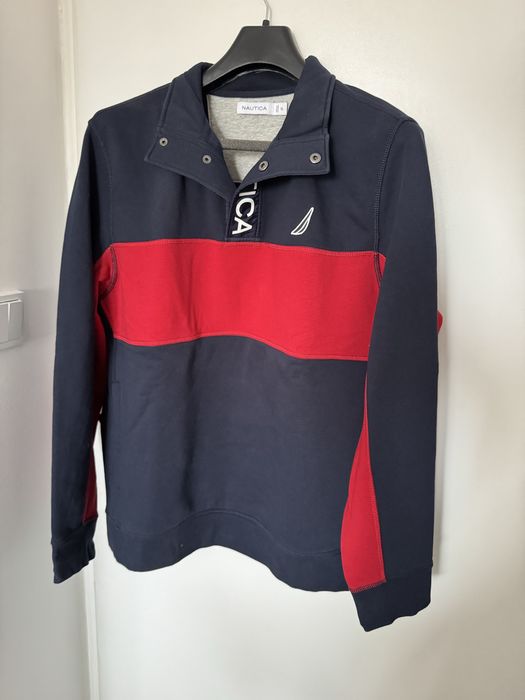 Bluza Nautica granat/czerwona XL ciepła bdb stan