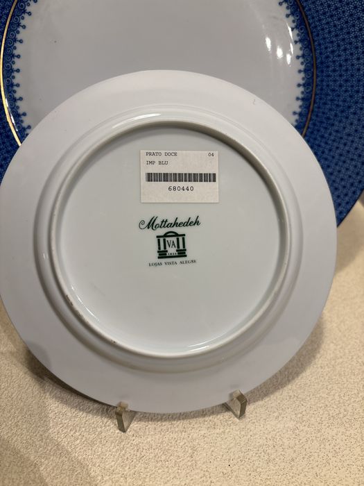 Mottahedeh Imperial Blue Pratos Porcelana Vista Alegre