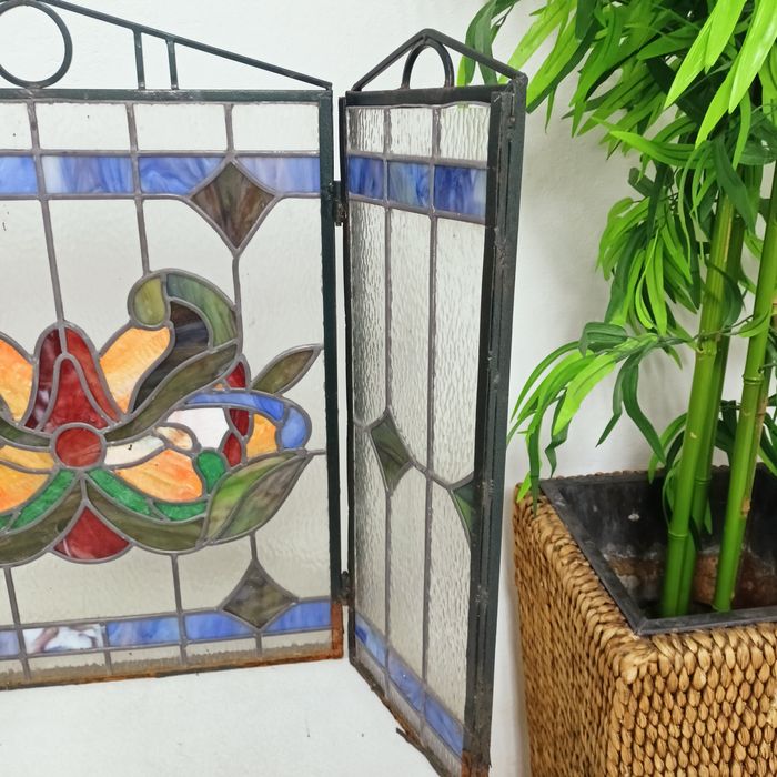 Witraż,ekran kominkowy 108/74cm.