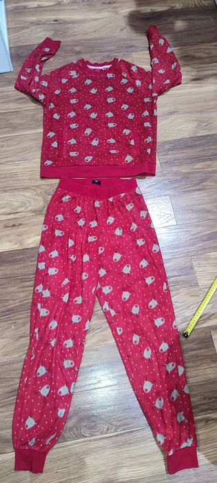 Świetna dwuczęściowa piżamka cieplutka polarkowa F&F rozm 146-152