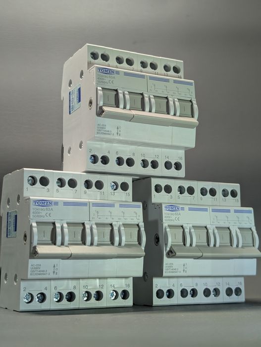 TOMZN  63A I-0-II трипозиційний перемикач перекидной TO419G TO219G