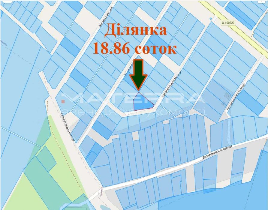 Княжичі - Жорнівка Продаж кутової ділянки 19 соток під забудову