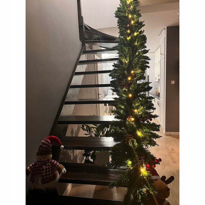ŁAŃCUCH świąteczny 270cm LED zielony gęsty choinka