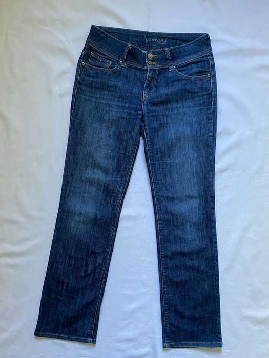 Granatowe jeansowe spodnie z niskim stanem bootcut Ventana M/L 38/40