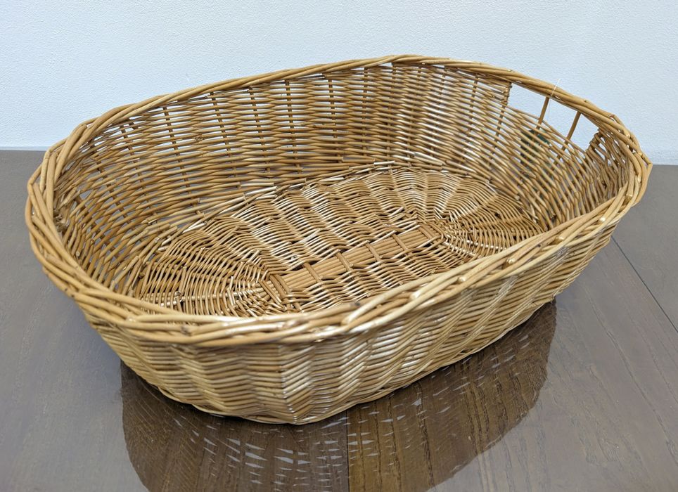 Aumüller Maksi Wiklinowy Kosz dla Psa Kota 70x46x18cm Legowisko Transporter dla Małych Psów i Kotów