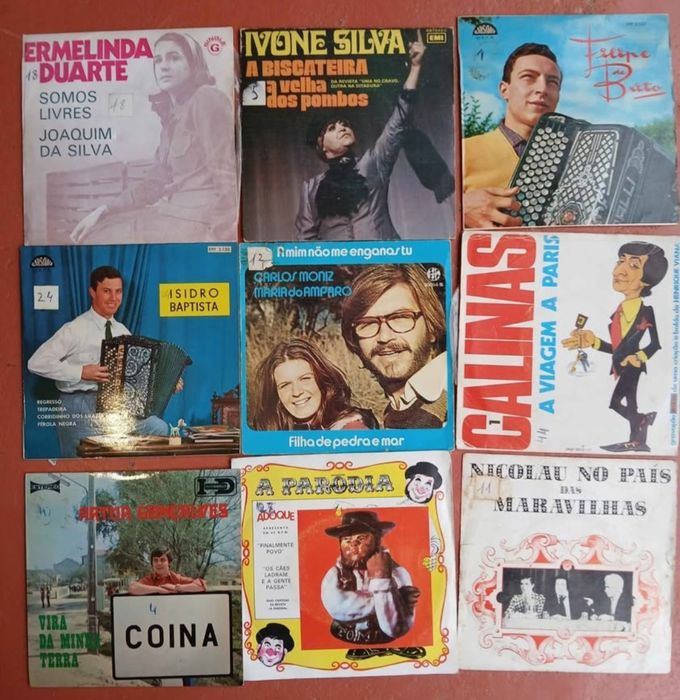 Música portuguesa : Lote 34 singles vinil