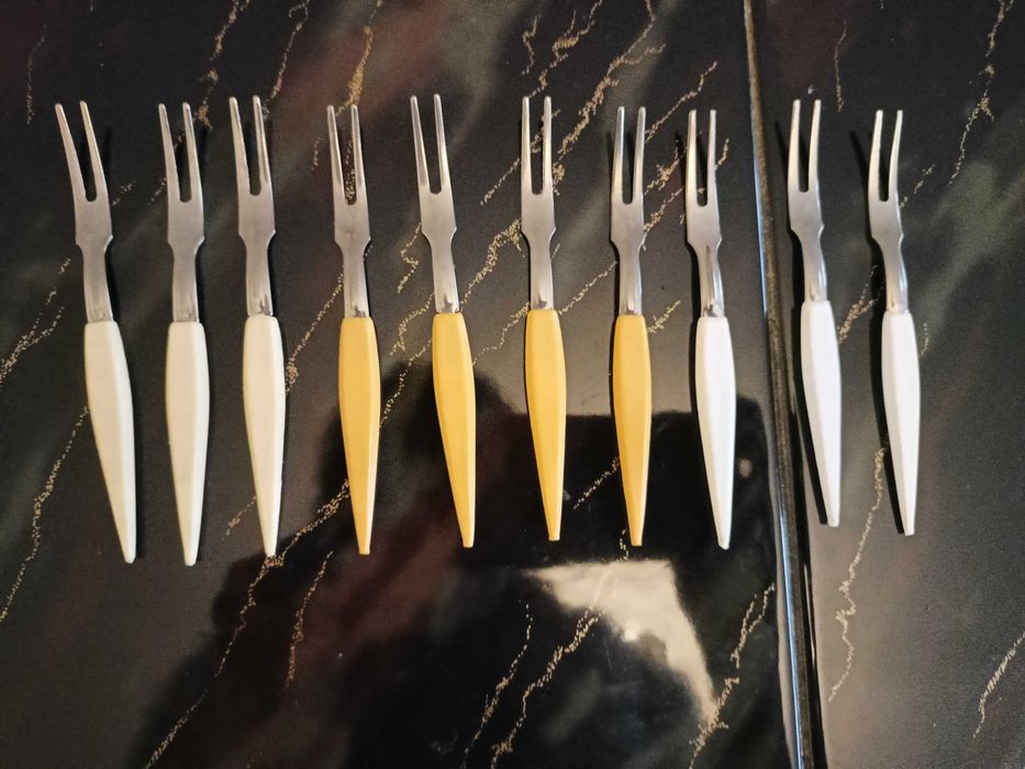 widelczyki do przekąsek prl vintage - zestaw 10 sztuk