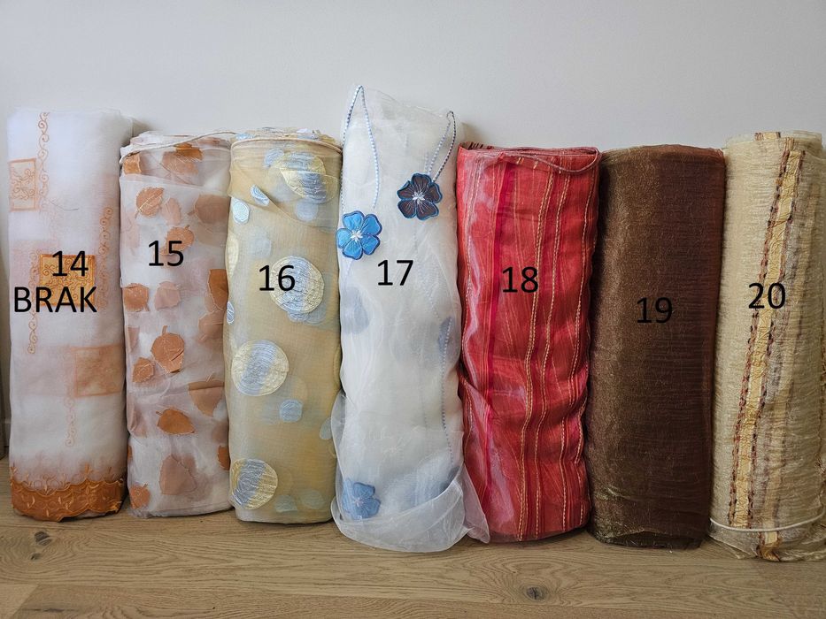 Firany zasłony tkaniny wyprzedaż