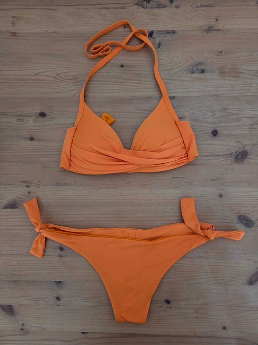 Biquíni laranja da Calzedonia, tamanho S/M
