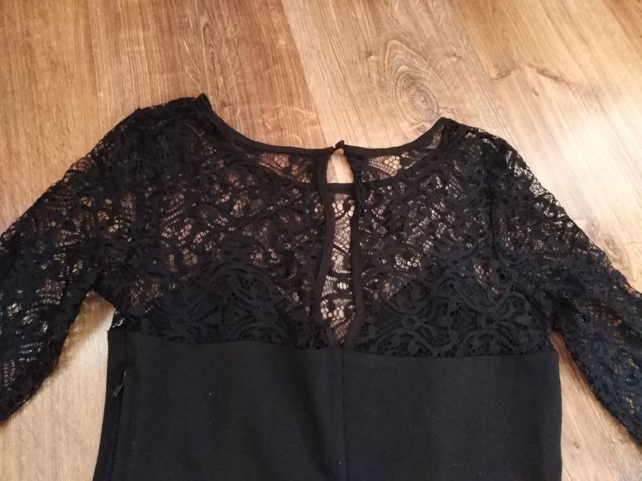 Avon вечернее платье чёрное с кружевом р.40-42,S