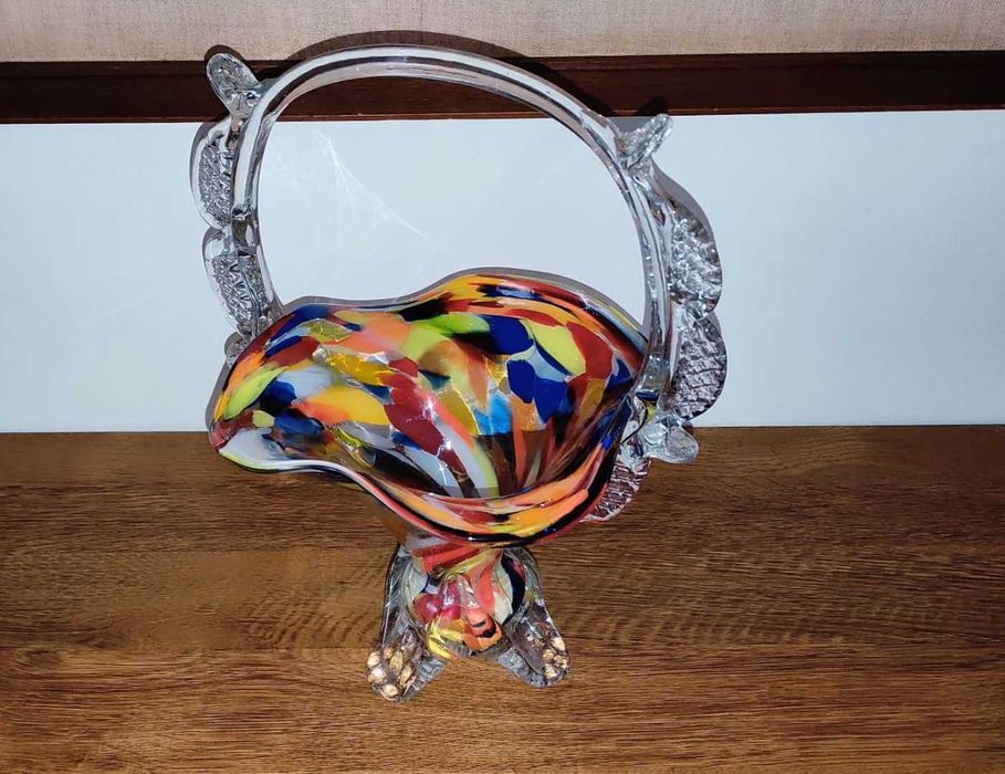 Ząbkowice Wazon / Patera / Koszyk Szklany Kolor