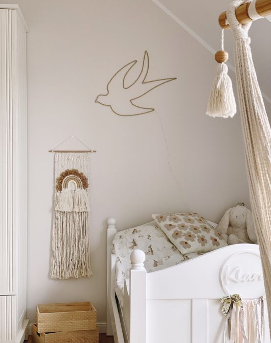 Makatka ścienna dekoracja boho tęcza do pokoju dziecięcego