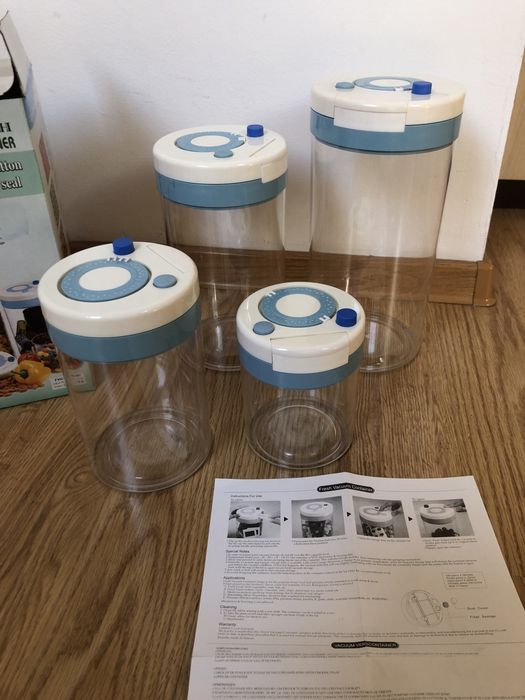 Vacuum 4 pojemniki świeżości do żywności