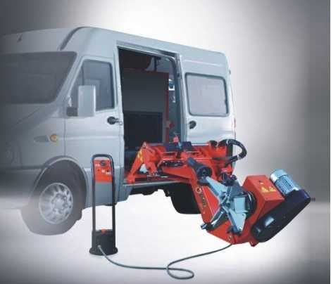 Desmontadora de pneus industriais p/ oficina móvel