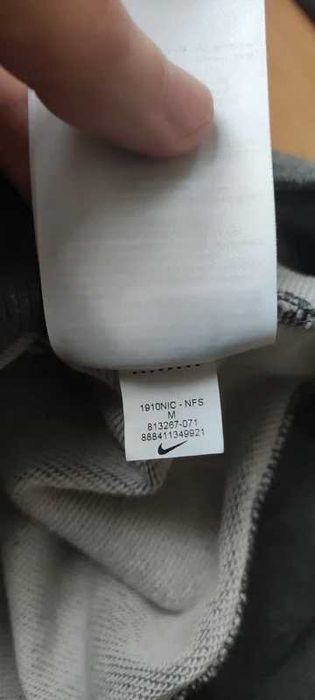 Nike Hoodie Zip z kapturem Grey logo haft white