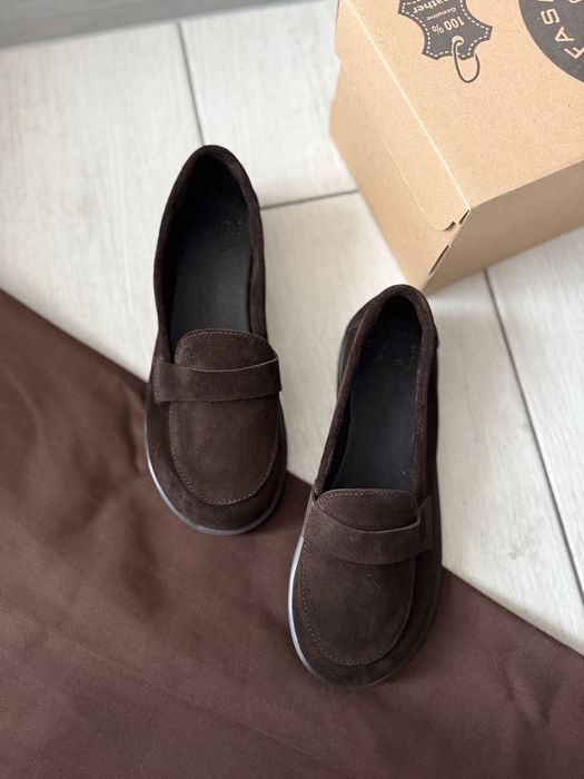 Лофери замшеві шоколадні натуральний італійський замш