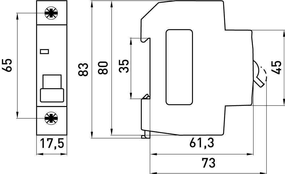 Wyłącznik nadprądowy bezpiecznik PRO. C5 5A 1P