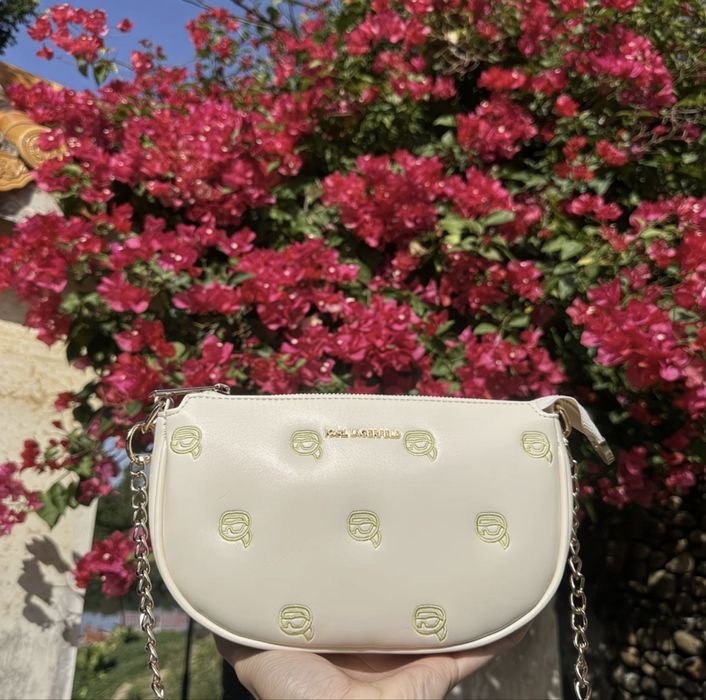 Сумка жіноча Karl Lagerfeld чорна біла нова