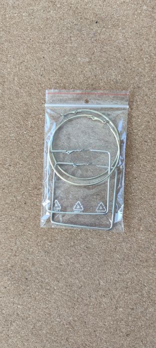 Zestaw kolczyków kwadraty koła srebrny złoty earrings