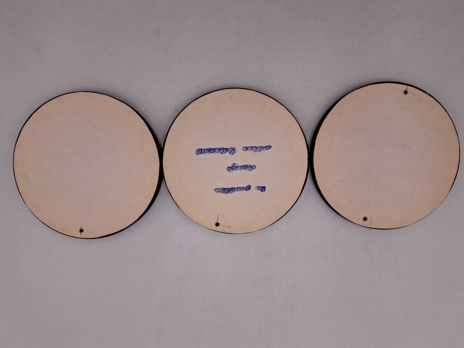 Obrazek koronkowy haft szydełko okrągła rama jabłko cebule filiżanka