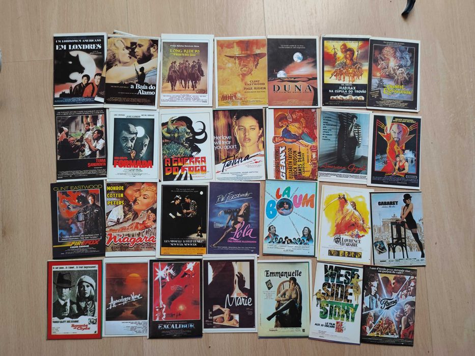 Coleção calendários 1986 de cartaz de cinema
