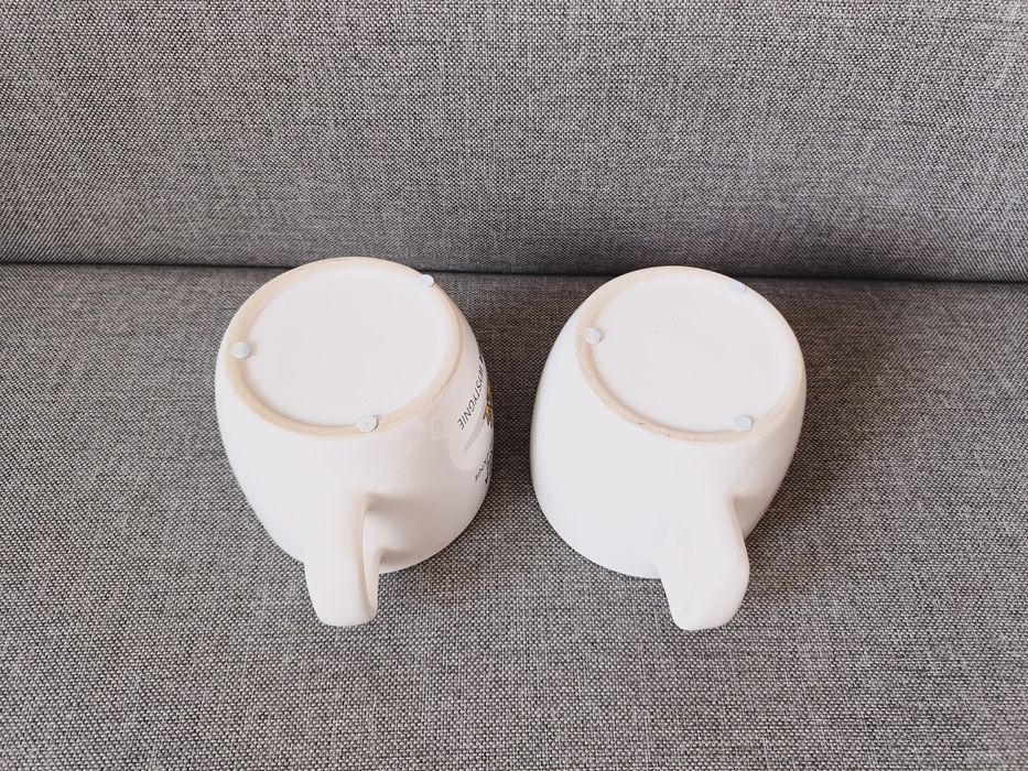 Doniczki ceramiczne na kwiatki, dwie sztuki, jak nowe