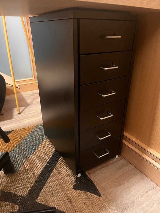 Conjunto escritório / home office — secretária, estante e gaveteiro