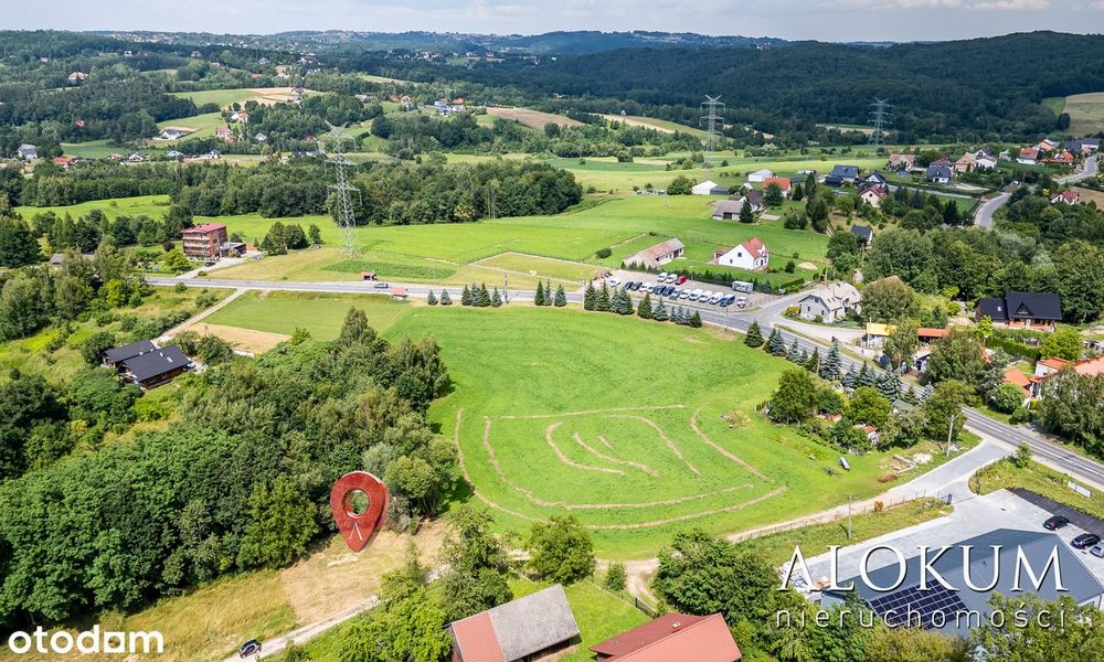 Działka budowlana Dziekanowice gm. Dobczyce. - Widok 3