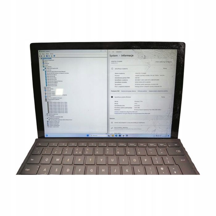 Microsoft Surface Pro 6 (1796) i5-8350U 8GB RAM 128GB SSD Win11 Pro