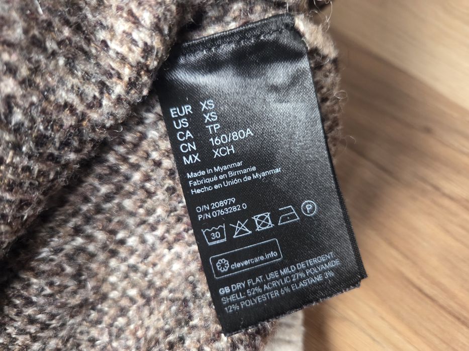 Sweter w panterkę roz.XS H&M