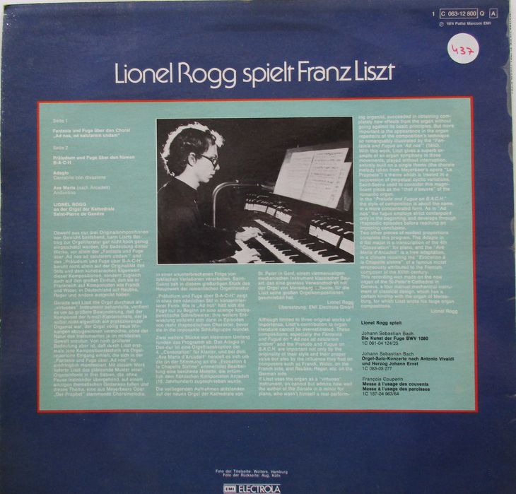 Liszt - - - - - Lionel Rogg - - - - - LP