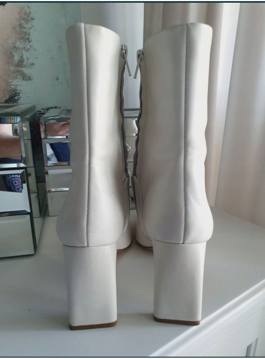 Mango białe botki 39