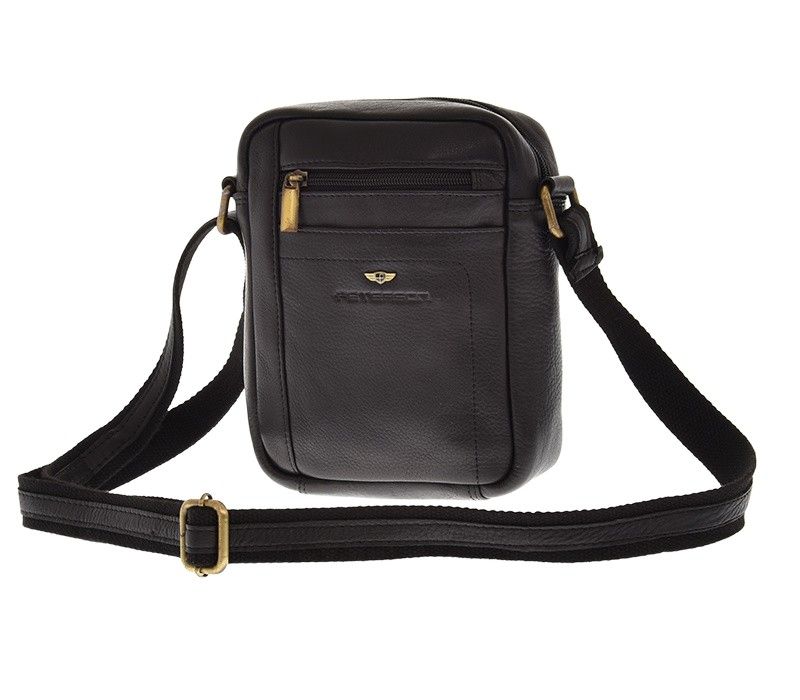 Listonoszka męska skórzana Peterson czarna