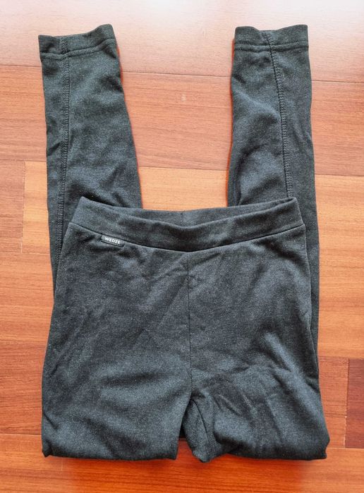 Leggings cinzentos escuros quentinhos Wedze, tamanho S