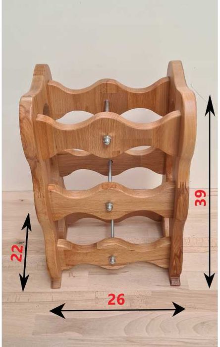 Stojak na wino - drewno lakier x6