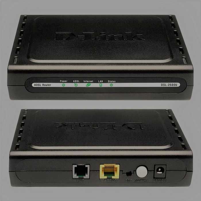 Модем (маршрутизатор) проводной D-Link DSL-2500U