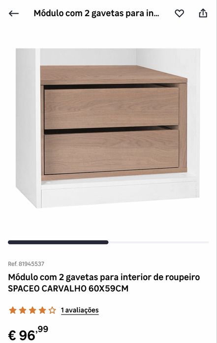 Movel com 2 gaveta para interior ou exterior