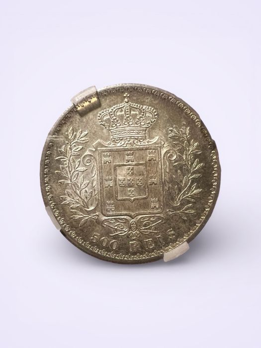 1891 - D. Carlos 500 Reis GENI MS64
