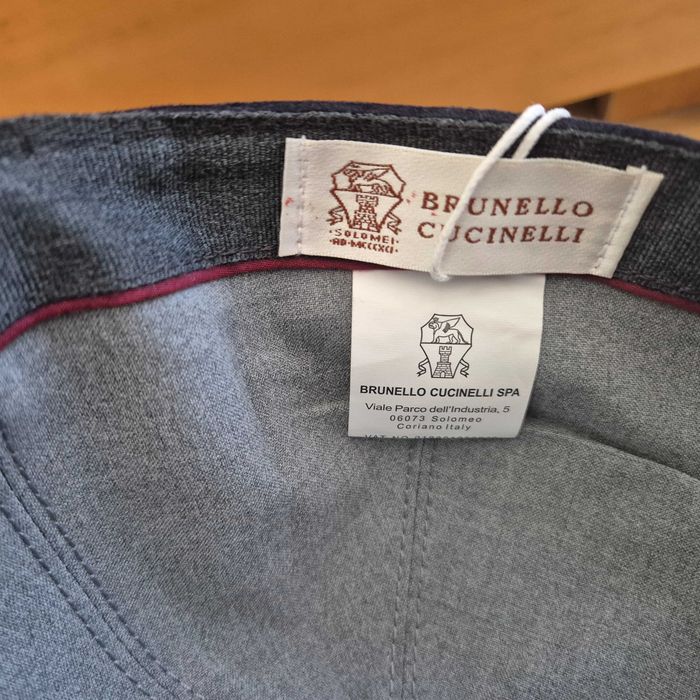 Бейсболка Brunello Cucinelli Cappello Velvet Cotton Deep Blue