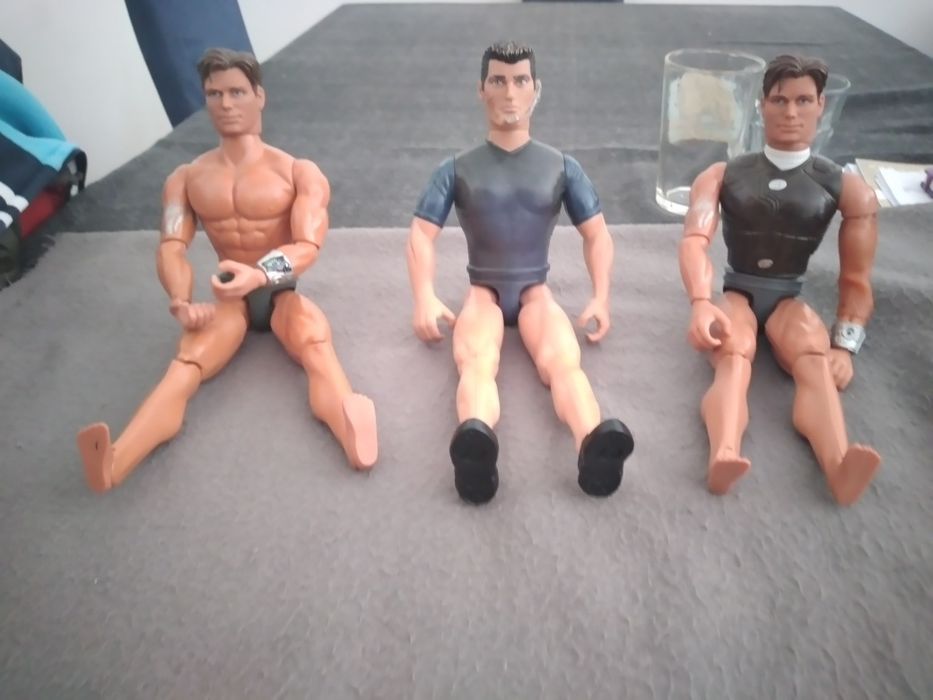 6 Bonecos Action Man, Anos 90, Hasbro