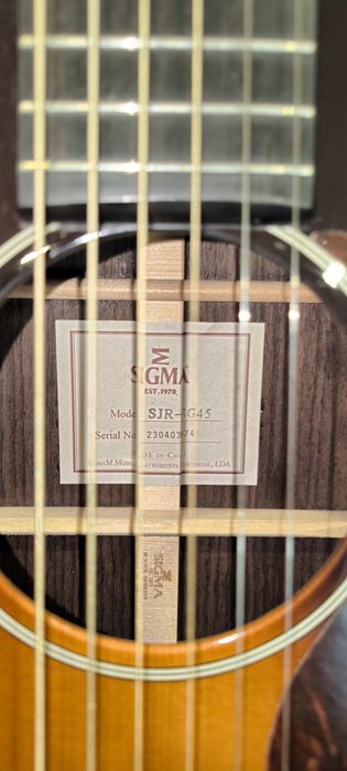 Guitarra acústica Sigma SJR-SG45, Gloss Sunburst