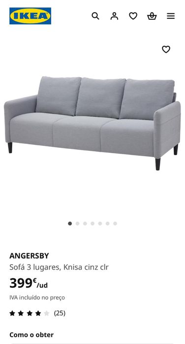 Sofá 3 Lugares IKEA