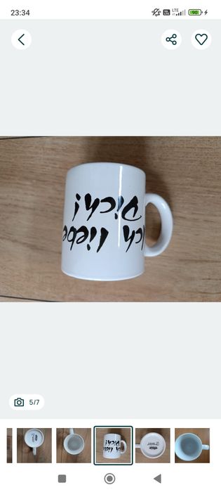 Kubek Diddl ich liebe Dich wysokość 9 cm średnica 8 cm