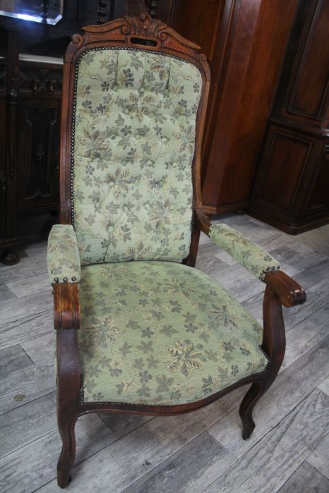 / Ładny Unikatowy Stary  Fotel / Tron /