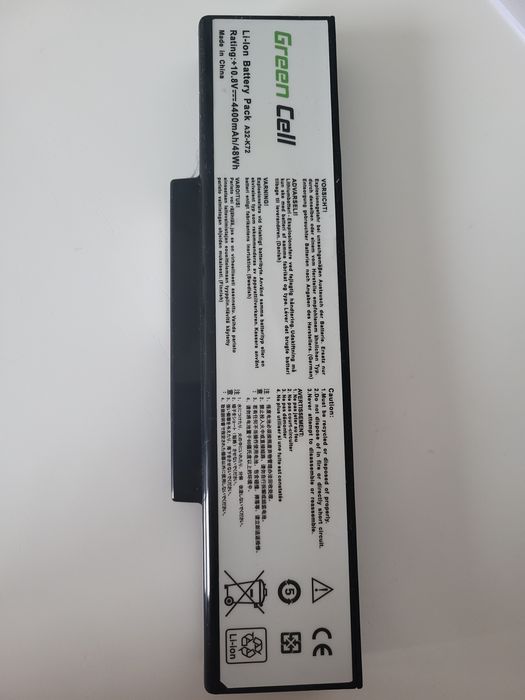 Bateria do laptopa Asus Li-lon Battery Pack A32-K72
Rating:+10.8V=--44